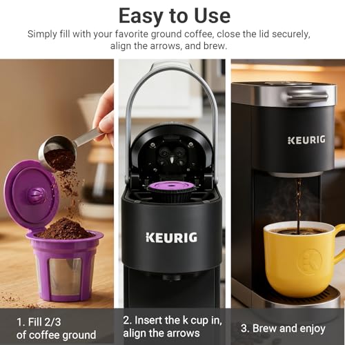 Reusable K Cups for Keurig 1.0 & 2.0 - 6 Pack Eco-Friendly Coffee Pods