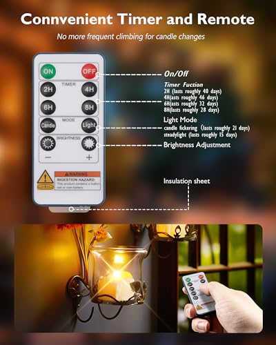 Ivory 12-Pack Remote Flameless LED Tea Light Candles - 400+ Hours