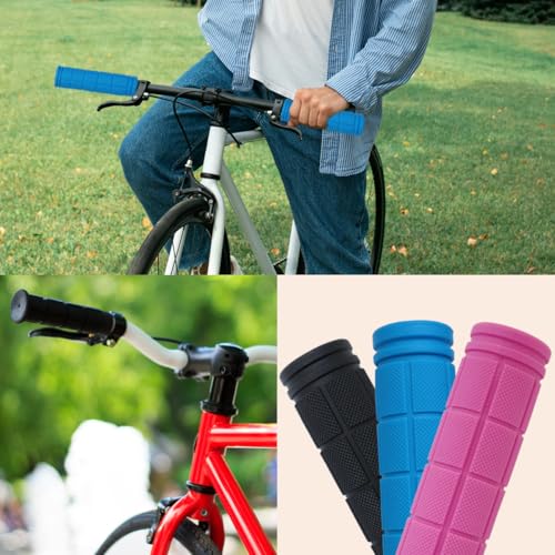 4 Pcs Bike Handle Grips, Non-Slip Soft Rubber Bike Handle Grips