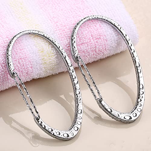 Chrome Shower Curtain Rings - Rustproof Decorative Hooks, Set of 12