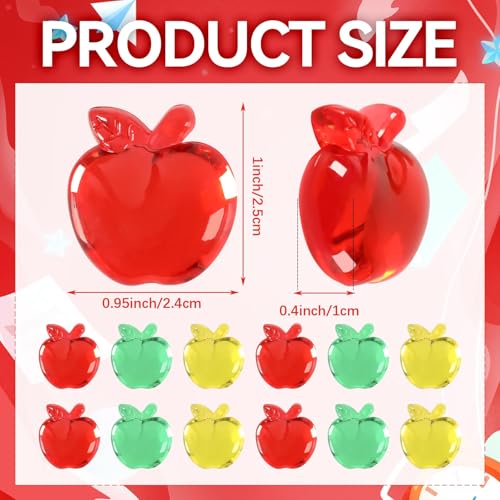 60pcs Mini Artificial Apples - Red, Yellow, Green Fake Fruits