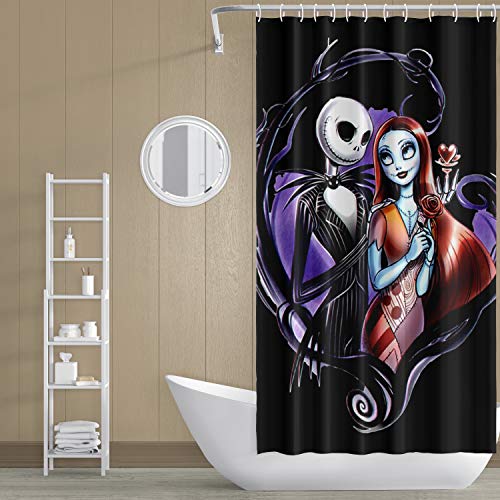 Halloween Shower Curtain, Waterproof Polyester Bath Curtain 65 x 72 Inch