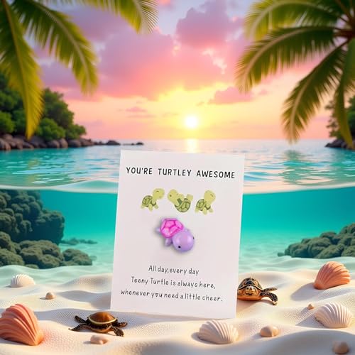 Mini Pocket Hug Turtle with Inspirational Card - Turtley Awesome Gift