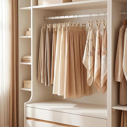 Velvet Hanger Clips for Slim Hangers - 20 Pack, Strong Grip for Clothes