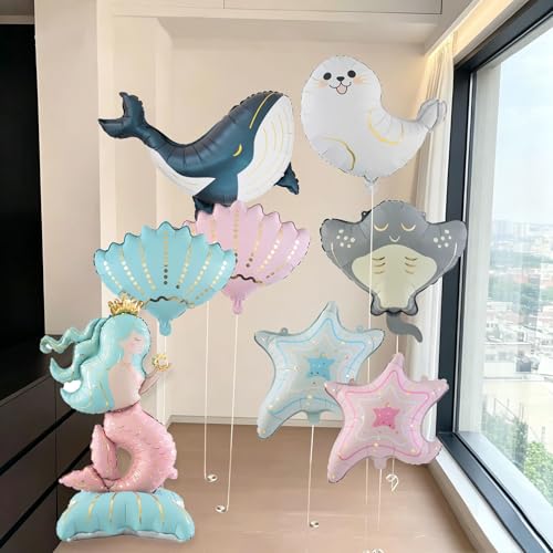 Seashell Foil Balloon for Under the Sea Birthday Party