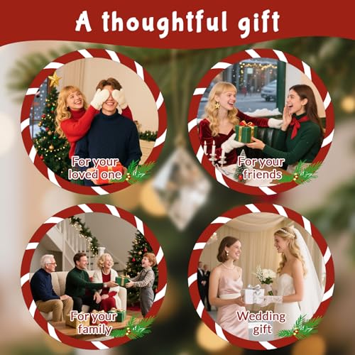 Personalized Glass Christmas Ornament - Custom Photo & Text Gift