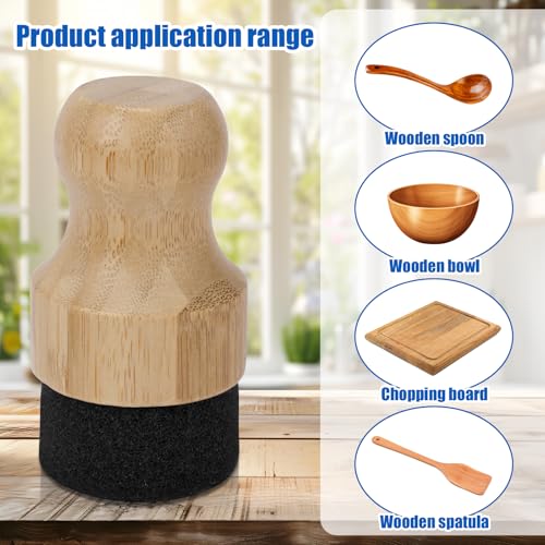 Wooden Cutting Board Oil Wax Applicator with Lid - BOXOB