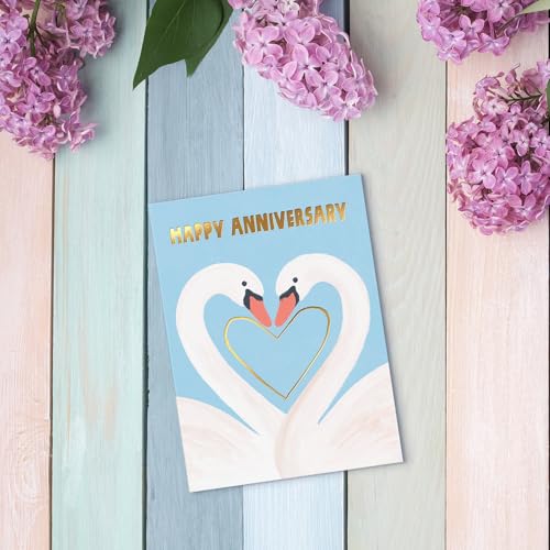 Elegant Gold Foil Anniversary Card – 5"x7" Premium Cardstock