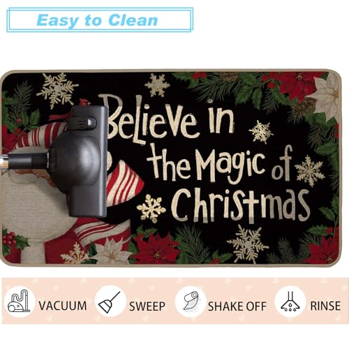 Baccessor Christmas Santa Claus Doormat 17x29 Inch - Non-Slip Holiday Decor