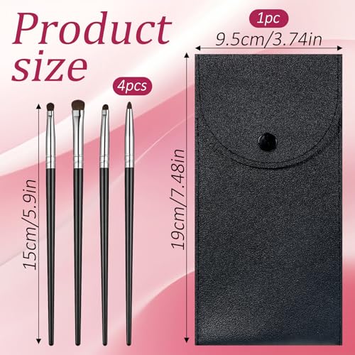 Styquenzer Mini Smudge Brush Set with Natural Horsehair for Eyeshadow and Eyeliner
