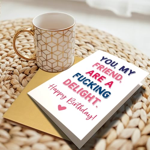 Funny Birthday Card for Best Friend - Hilarious Card for Men & Women