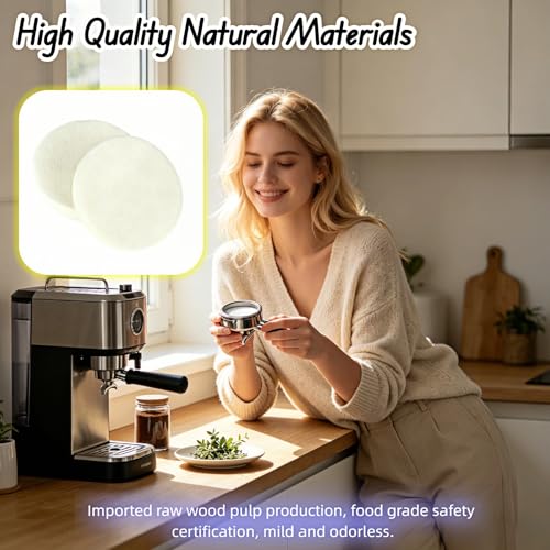 Espresso Paper Filters 51mm/58mm - 200 Pcs Disposable Coffee Filters
