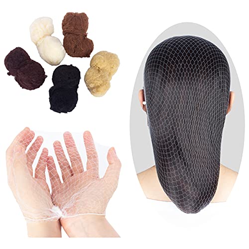WeKen 20 Inch Invisible Elastic Edge Mesh Hair Nets for Food Service and Ballet Buns