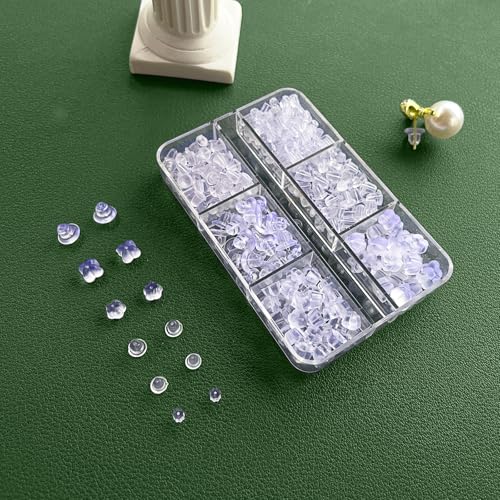 Clear Silicone Earring Backs – 6 Styles, Hypoallergenic & Secure