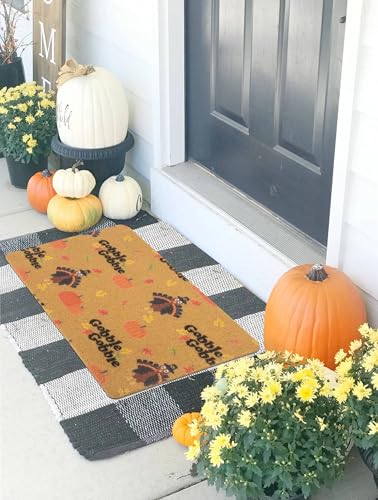 Eohak Thanksgiving Turkey Doormat 17x29 Inch Outdoor Welcome Mat Fall Decor