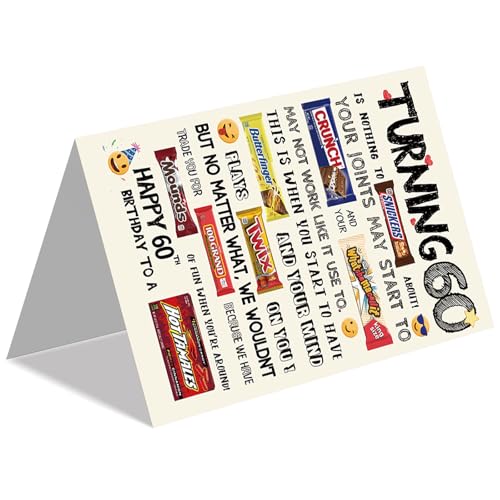 Funny 60th Birthday Card for Him/Her - Unique Gift Idea