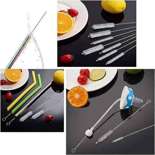 Extra Long Straw Cleaner Brush Kit - 9-Piece Set for Sippy Cups & Tumblers