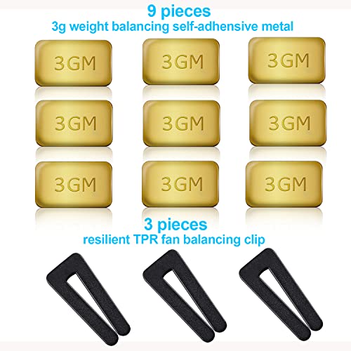 Gold 3G Fan Balancing Kit - 12PCS Wobble Elimination Solution