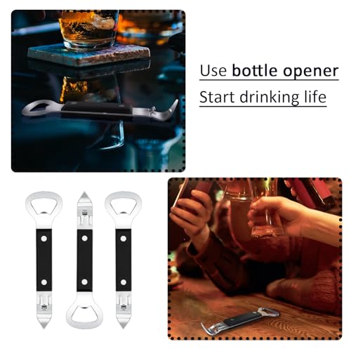 KTOJOY Little Cook 2-in-1 Can & Bottle Opener - Black, Model 6.1, Stainless Steel