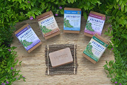 Auromere Ayurvedic Bar Soap, Himalayan Rose, Natural Vegan (2.75 oz)