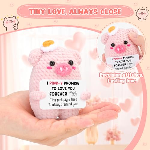 Agantree Art Pink Pig Gift Pinky Promise for Girlfriend Wife Birthday Valentine