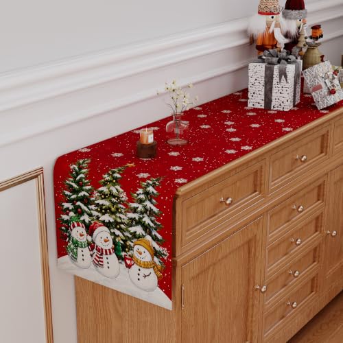 220 GSM Christmas Table Runner 13x72 Inch Snowman Holiday Decor - Variation of THIS listing