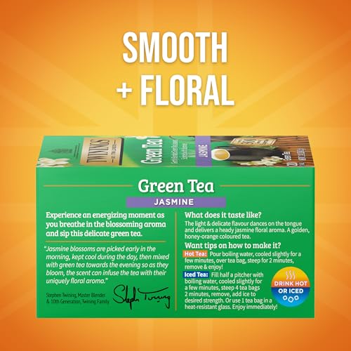 Twinings Jasmine Green Tea Bags, 20 Count, Pack of 6 (120 Total Tea Bags)