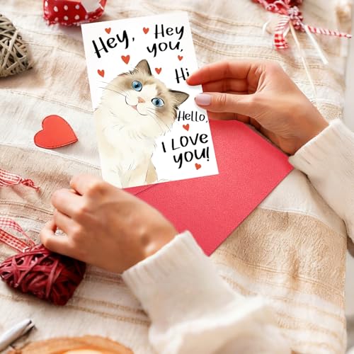 Funny Cat Greeting Card for Mother's Day Birthday Anniversary