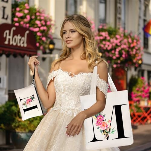 Personalized Canvas Tote Bag for Women - Monogrammed Gift for Bridesmaids