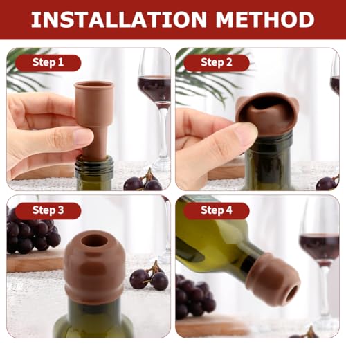 12 Silicone Wine Stoppers - Leak Proof Reusable Bottle Seals