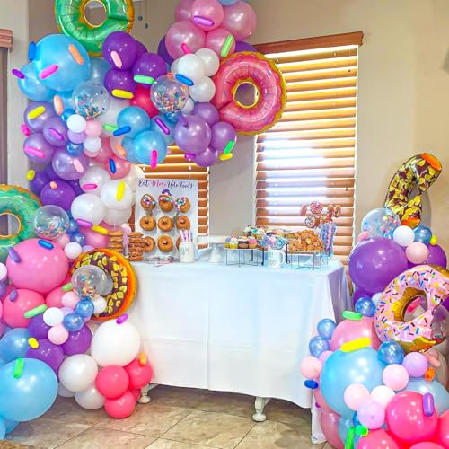 Giant Pink Donut Foil Balloons Set – 6 Pack for Birthday Decor