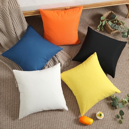 DFXSZ Dark Blue Outdoor Pillow Covers 18x18 Inch Set of 2