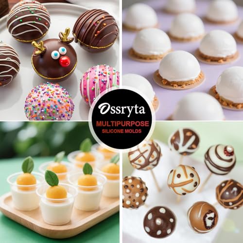 Ossryta 6-Cavity Silicone Molds for Hot Chocolate Bombs & Desserts
