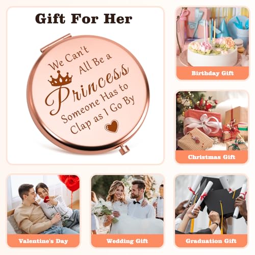 Funny Inspirational Compact Mirror Gift for Women, Friends, and Coworkers