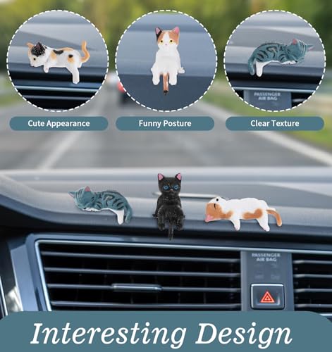 8 Pcs Mini Cat Desk Figurines - Cute Resin Decor for Home & Office