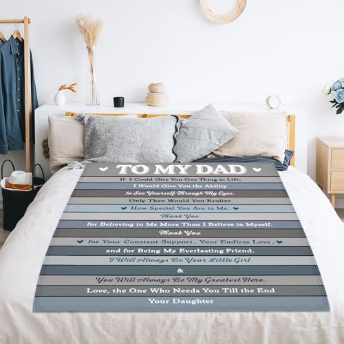 Personalized Fleece Throw Blanket for Dad - 50x60 Cozy Gift