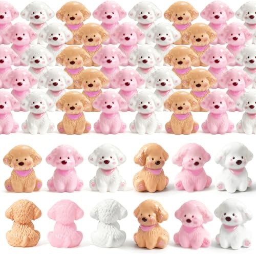 60 Pcs Mini Dogs Resin Figurines - Cute Puppy Miniature Set