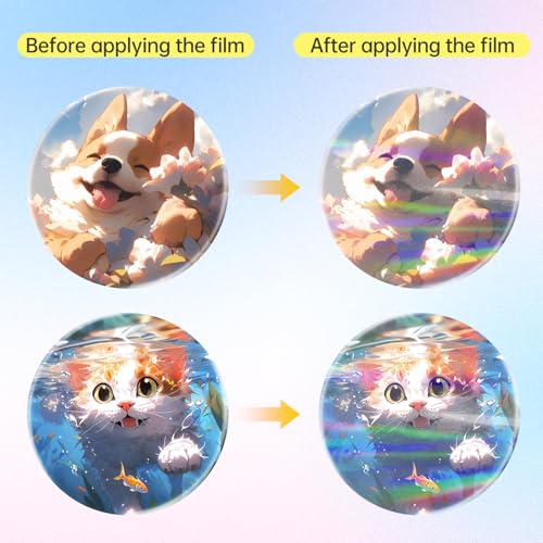 200 Pcs 70mm Button Maker Films for DIY Badge Making