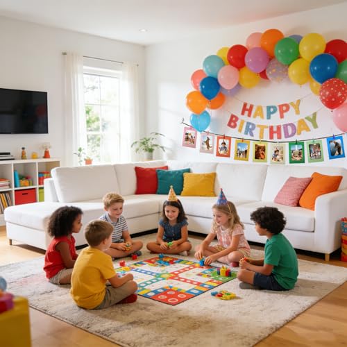 30 Colorful 4x6 Inch Paper Photo Frames with Clips & String