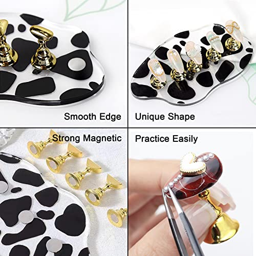 Acrylic Nail Practice Stand Set with Reusable Putty and Holders
