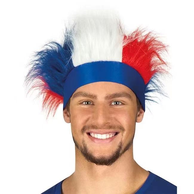 Patriotic Red White Blue Fuzzy Headband for July 4th