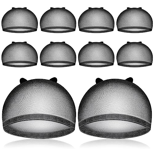 IKOCO Transparent HD Wig Caps for Women - 8 Pack Ultra Thin Nylon Stocking Cap