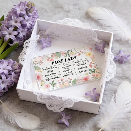 Boss Lady Acrylic Desk Plaque - Office Decor Gift for Female Manager