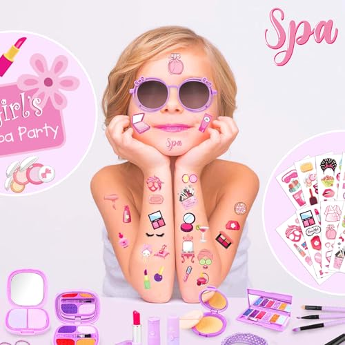 Spa Party Temporary Tattoos for Girls - 110 Pcs Waterproof Fake Tattoos