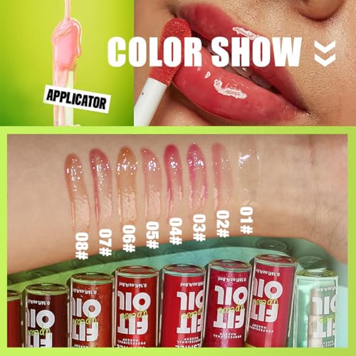 FYEBOO Hydrating Lip Oil Gloss - Non-Sticky Nourishing Lip Care Set A