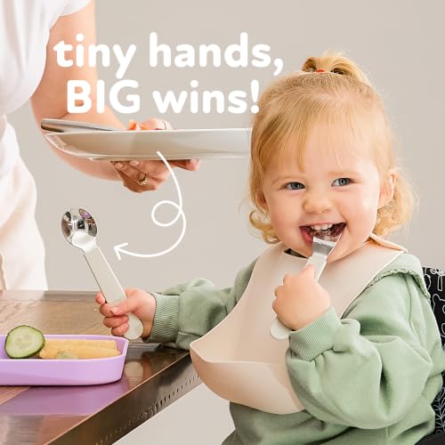Nuby Galaxy Stainless Steel Toddler Utensil Set with Travel Case