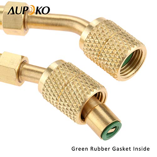 Aupoko R410A Mini Split Adapter - 5/16" SAE Female to 1/4" SAE Male (2 Pcs)