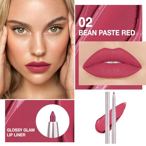 FeiCuiYun Waterproof Retractable Lipliner Pencil - Bean Paste Red Matte