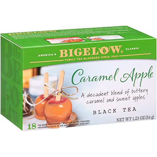 Bigelow Caramel Apple Black Tea Bags - 20 Count Pack of 6, 120 Total Caffeinated Tea Bags