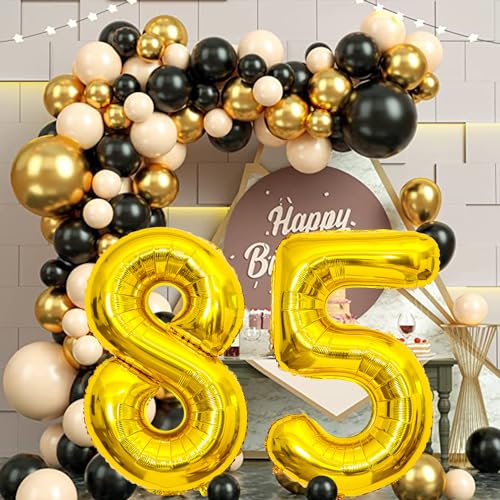 40 Inch Gold Number 58 Balloon for 58th Birthday & Wedding Decor